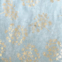 Load image into Gallery viewer, GOLD COW PARSLEY FOIL ON DUCK EGG WASHED POLYESTER SCARF - Zebra Blush
