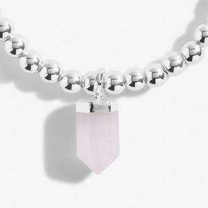 AFFIRMATION CRYSTAL A LITTLE LOVE BRACELET - Zebra Blush