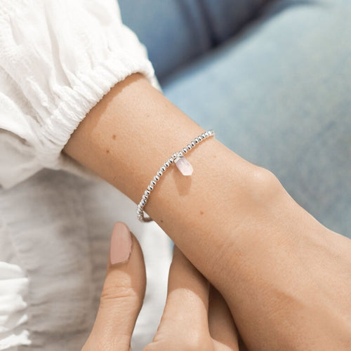 AFFIRMATION CRYSTAL A LITTLE LOVE BRACELET - Zebra Blush