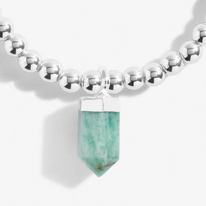 AFFIRMATION CRYSTAL A LITTLE HAPPINESS BRACELET - Zebra Blush