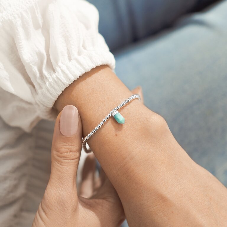 AFFIRMATION CRYSTAL A LITTLE HAPPINESS BRACELET - Zebra Blush