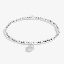 Load image into Gallery viewer, AFFIRMATION CRYSTAL A LITTLE INTUITION BRACELET - Zebra Blush
