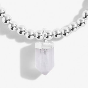 AFFIRMATION CRYSTAL A LITTLE INTUITION BRACELET - Zebra Blush