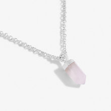 Load image into Gallery viewer, AFFIRMATION CRYSTAL A LITTLE LOVE NECKLACE - Zebra Blush
