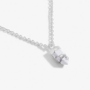 AFFIRMATION CRYSTAL A LITTLE KARMA NECKLACE - Zebra Blush