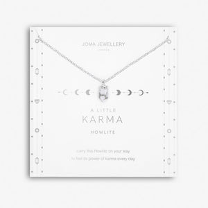 AFFIRMATION CRYSTAL A LITTLE KARMA NECKLACE - Zebra Blush
