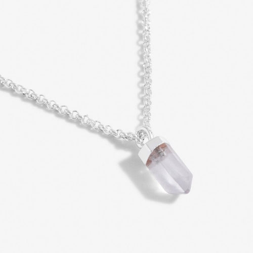 AFFIRMATION CRYSTAL A LITTLE INTUITION NECKLACE - Zebra Blush