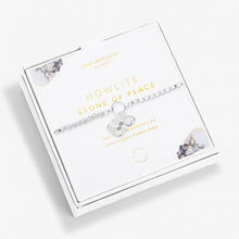 Load image into Gallery viewer, SPIRIT STONES | HOWLITE | Silver | Bracelet | 17.5cm stretch - Zebra Blush

