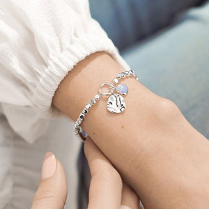 SPIRIT STONES | BLUE AGATE | Silver | Bracelet | 17.5cm stretch - Zebra Blush