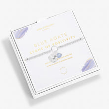 Load image into Gallery viewer, SPIRIT STONES | BLUE AGATE | Silver | Bracelet | 17.5cm stretch - Zebra Blush
