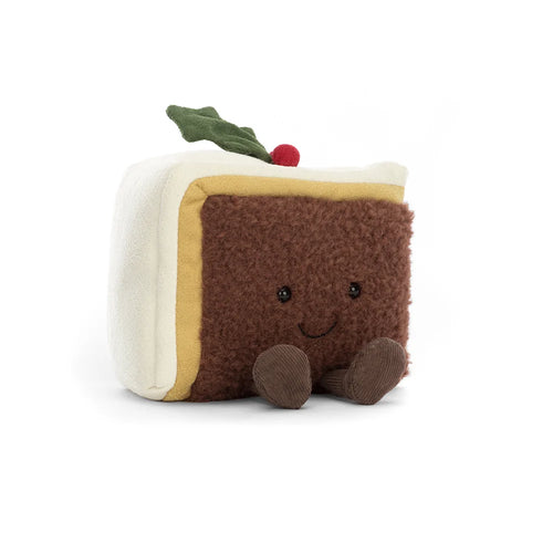 Amuseable Slice of Christmas Cake - Zebra Blush
