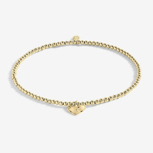 Anklet Gold Hammered Heart