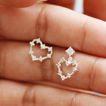 Load image into Gallery viewer, Mismatched Heart Crystal Earrings
