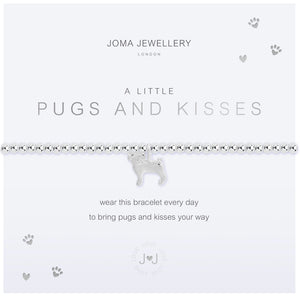 A Little Pugs And Kisses Bracelet - Zebra Blush