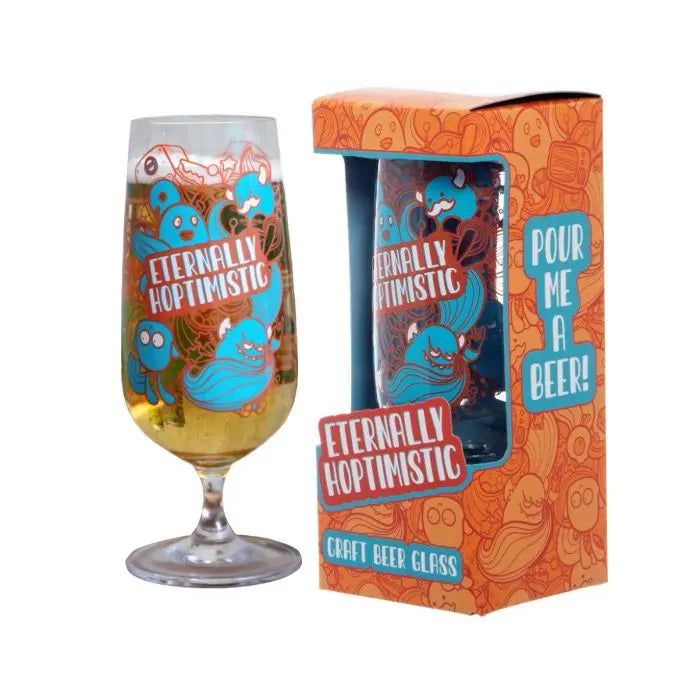 Hoptimistic - Craft Beer Glass - Zebra Blush