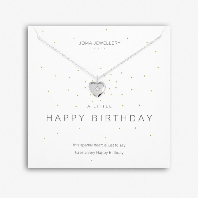 A Little Happy Birthday Silver Necklace