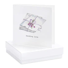 Boxed Letter Earring Card