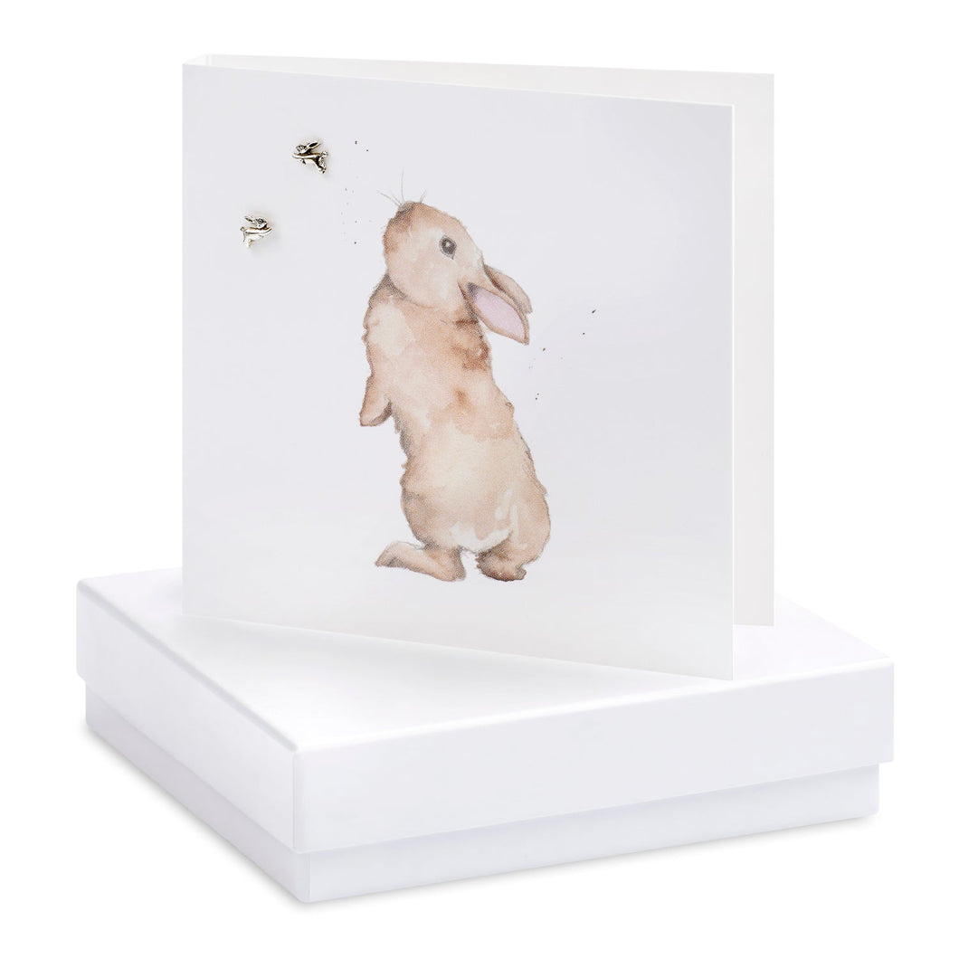 Boxed Bertie Bunny Earring Card