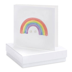 Boxed Earring Card Rainbow - Zebra Blush