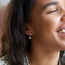 Load image into Gallery viewer, Crystal Double Star Drop Earrings

