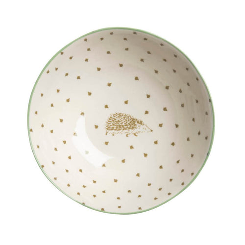 Nibbles Bowl - Stoneware - Hedgehogs - Zebra Blush