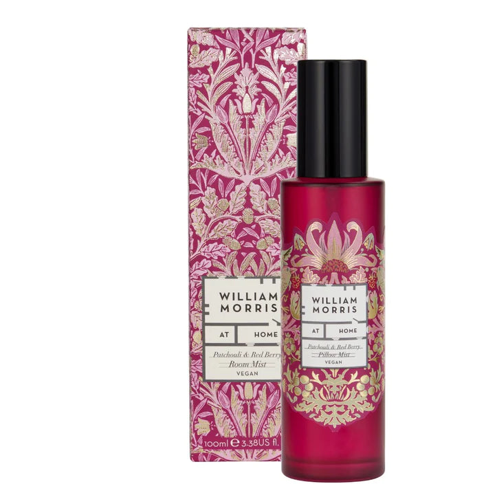 William Morris at Home Friendly Welcome Patchouli & Red Berry Room Mist 100ml - Zebra Blush