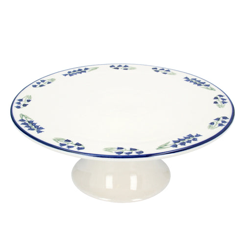 Bluebells Stoneware Cake Stand - Zebra Blush