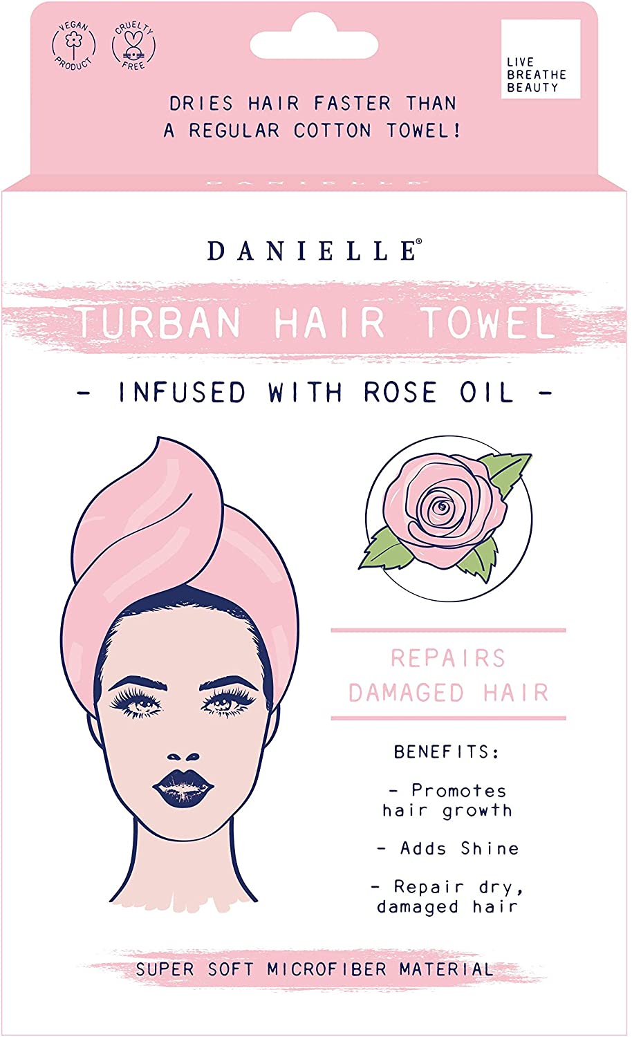 Rose Infused Hair Turban - Zebra Blush