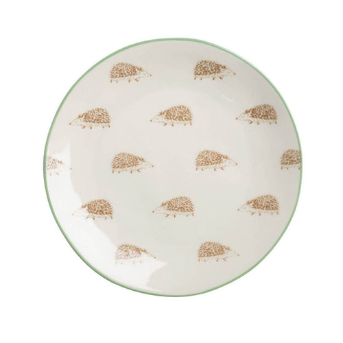 Side Plate - Stoneware - Hedgehogs - Zebra Blush