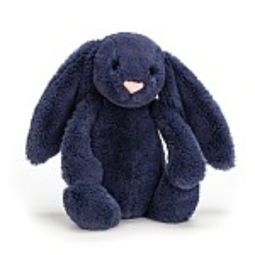 Bashful Navy Bunny-Medium - Zebra Blush