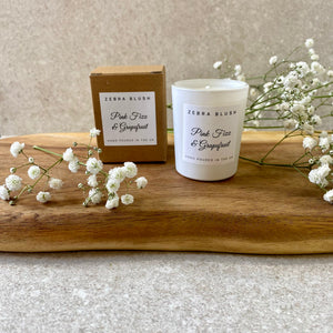 Zebra Blush Pink Fizz & Grapefruit Votive
