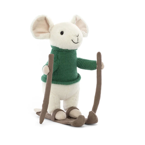 Merry Mouse Skiing - Zebra Blush