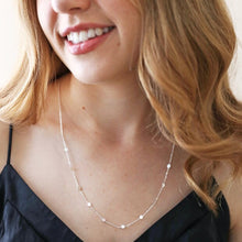 Load image into Gallery viewer, Long Starry Necklace in Silver
