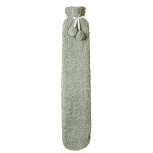 Faux Fur Long Hot Water Bottle- Mint Teddy