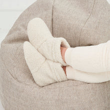 Load image into Gallery viewer, Cream - Boucle Slipper Boots
