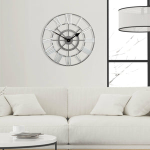 24" Evening Star Skeleton Clock - Zebra Blush