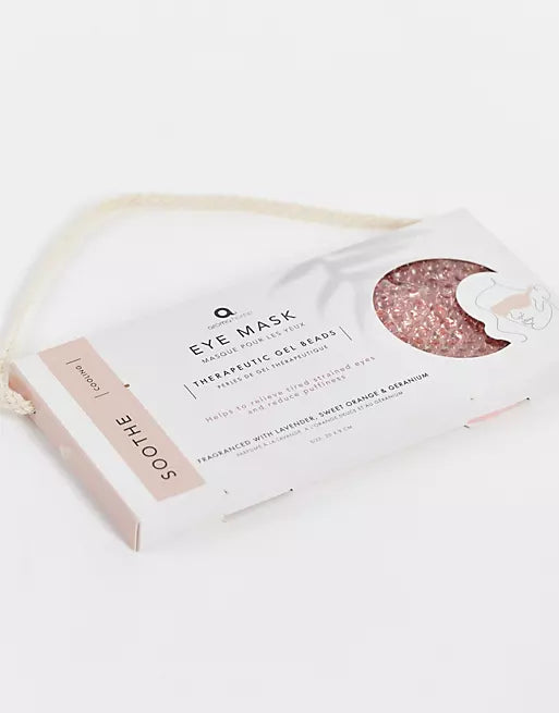 Essentials Gel Cooling Eye Mask - Pink - Zebra Blush