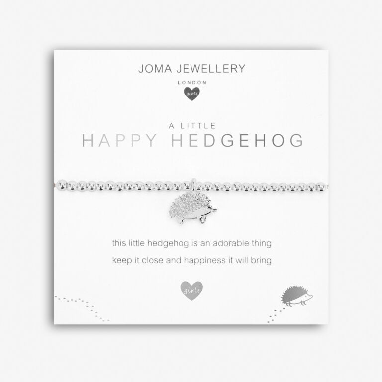 A Little Happy Hedgehog  Silver Bracelet