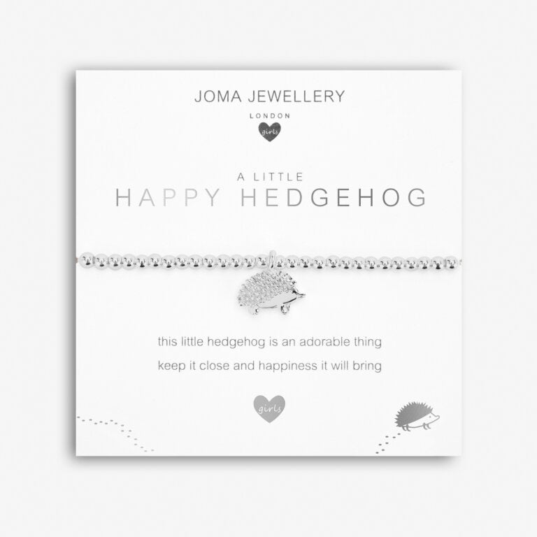 A Little Happy Hedgehog  Silver Bracelet