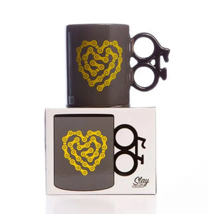 BIKE MUG - HEART CHAIN - Zebra Blush
