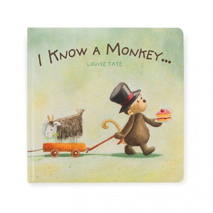 I Know A Monkey Book - Zebra Blush