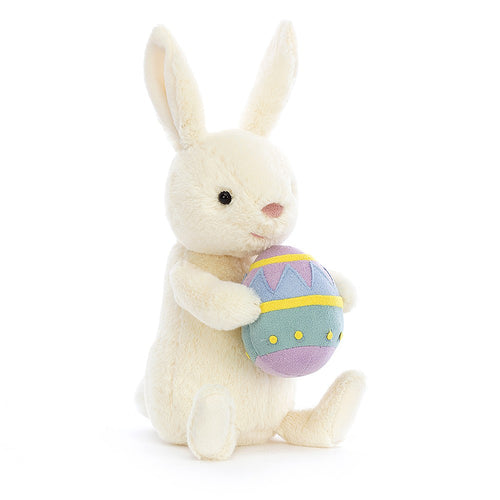 Bobbi Bunny with Easter Egg - Zebra Blush