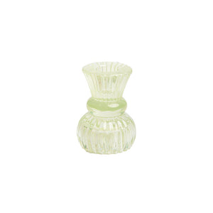 Boho Green Glass Candle Holder