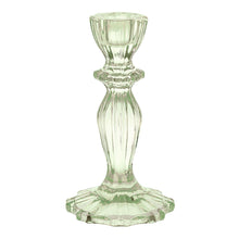 Load image into Gallery viewer, Boho Green Glass Candle Holder - Zebra Blush
