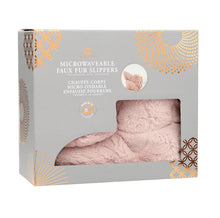 Load image into Gallery viewer, Pink Faux Fur Slipper Boots - Zebra Blush
