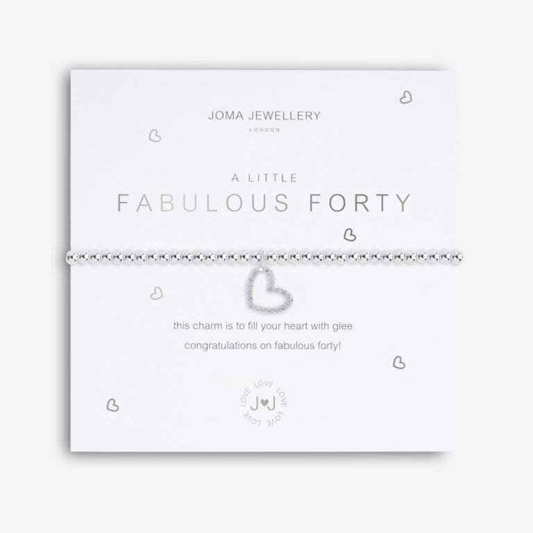 A LITTLE | FABULOUS FORTY | Silver | Bracelet - Zebra Blush