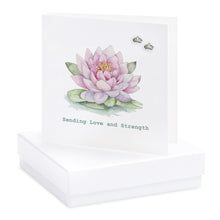 Load image into Gallery viewer, Boxed Lotus Flower Earring Card
