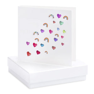 Rainbows & Heart Earring Card