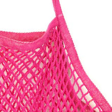 Load image into Gallery viewer, Magenta String Cotton Shopping Bag
