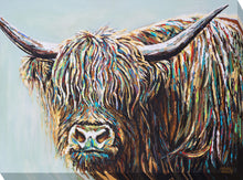 Load image into Gallery viewer, Woolly Highland Cow I - Zebra Blush
